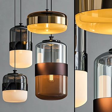 Futuristic Suspension Lamp 3D model image 1 