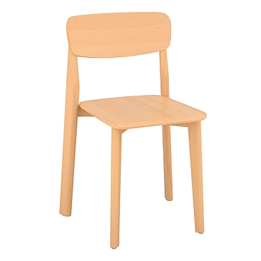 Fameg Pala A-1907: Stylish Beech Wood Chair 3D model image 1 