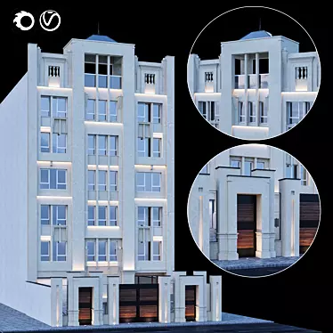 Classic Building Model: Detailed & Rendering Ready 3D model image 1 
