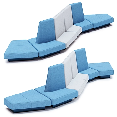 Modern Rhyme Modular Seating 3D model image 1 