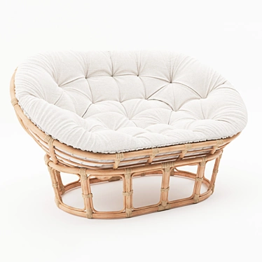 Cozy Papasan Chair: Perfect for Relaxation! 3D model image 1 