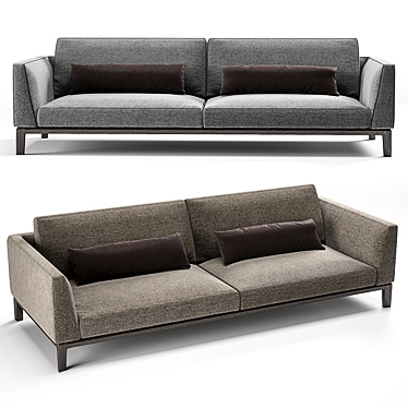 Elegant Akita Busnelli Sofa: Castello Lagravinese Design 3D model image 1 