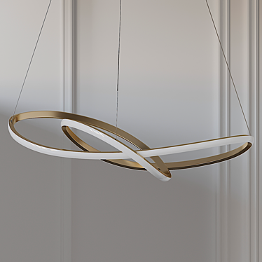 Elegant Ribbon Pendant Light 3D model image 1 