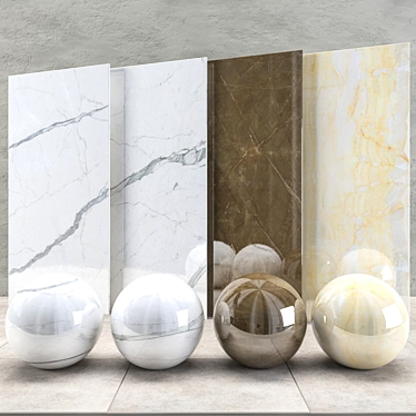 Marble Collection: 4 Textures, 3D Models 3D model image 1 