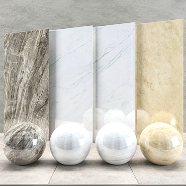 Marble Variety Texture Set 3D model image 1 