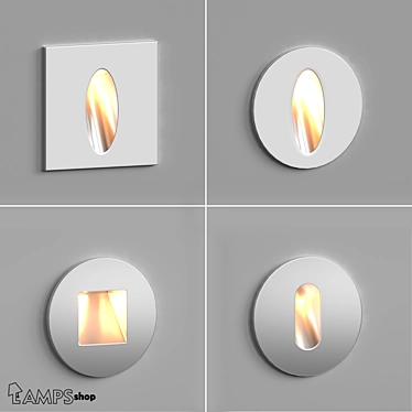 Sleek LED Wall Lamps: Illuminate Your Space 3D model image 1 