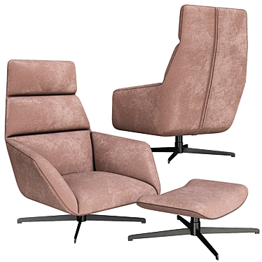 Luxury Swivel Chair Set Nautilus 3D model image 1 