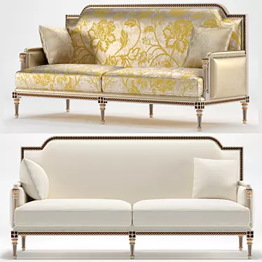 Classic Two-Tone Sofa 3D model image 1 