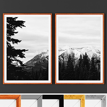 Elegant Picture Frame Set 3D model image 1 