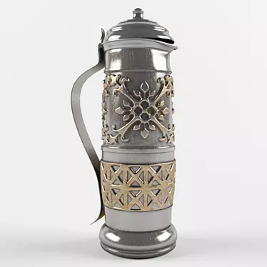 Vintage-Inspired Flask 3D model image 1 