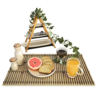 Delicious Breakfast Toast Combo 3D model image 1 