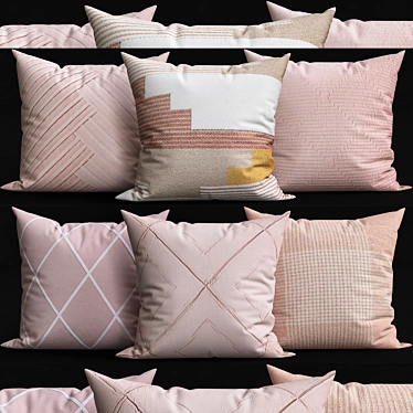 Stylish Cushion Collection 3D model image 1 