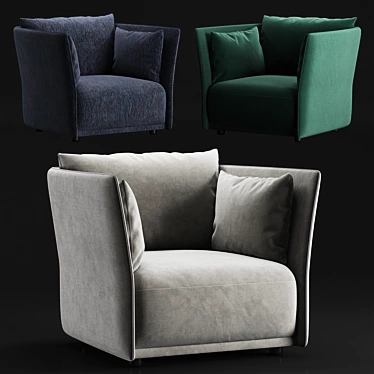 Elegant Allermuir Obris Armchair 3D model image 1 