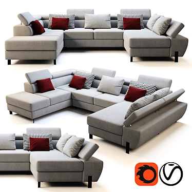 Majestic Molina XL Sofa 3D model image 1 