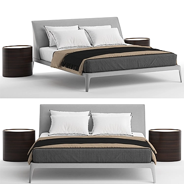 Poliform Kelly Bed - Elegant and Stylish Sleep Solution 3D model image 1 