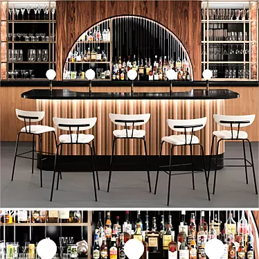 Title: Stylish Bar Counter: Pub, Cocktails, Fine Spirits 3D model image 1 