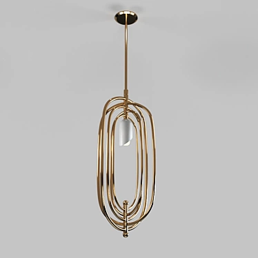 Modern Gold Pendant Light: Turner 40.2379 3D model image 1 