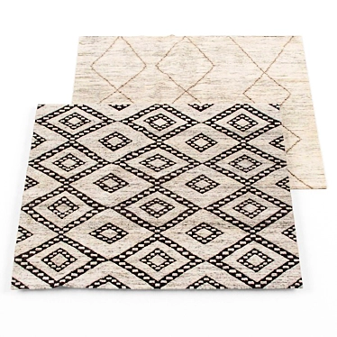 Elegant Modern Rugs 1200x1700mm 3D model image 1 