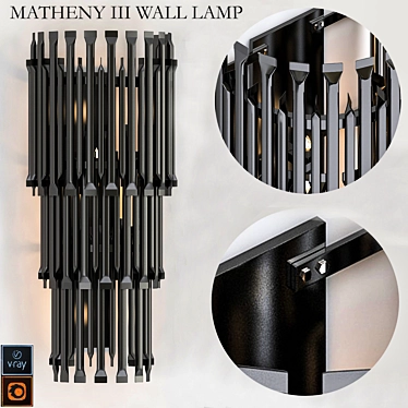 Modern Black Wall Lamp by Delightfull 3D model image 1 