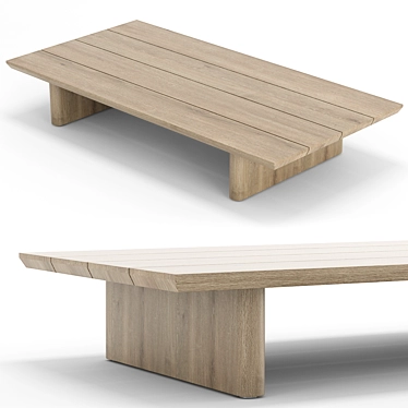 RH Outdoor Baimain Coffee Table: Elegant and Durable 3D model image 1 