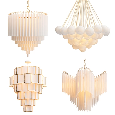 Modern Chandelier Collection: Illuminate in Style 3D model image 1 