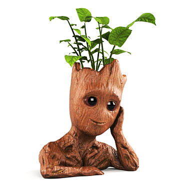 Green Groot Sculpture 3D model image 1 