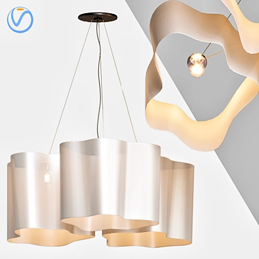 Elegant Logico Pendant Light 3D model image 1 