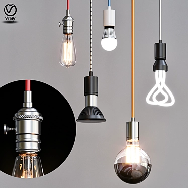 Sleek Pendant Lighting - TECH Lighting 3D model image 1 