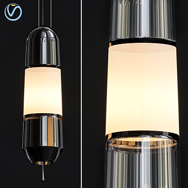 Sleek Hanging Pendant Light 3D model image 1 