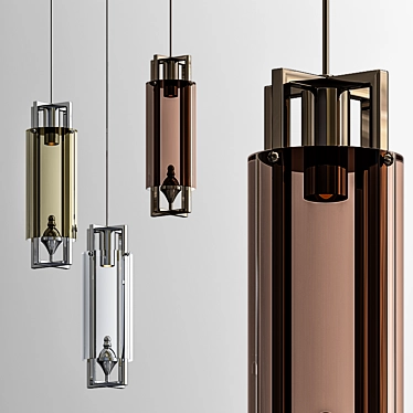 Modern Tech Lighting Pendant Duo 3D model image 1 