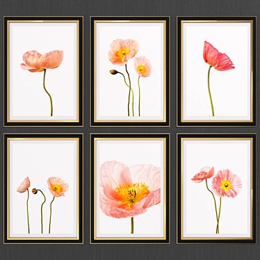 Modern Poppy Art Set: Collection №223 3D model image 1 