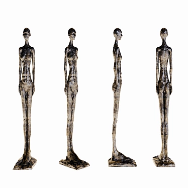 Giacometti Grande Femme II: Sculptural Exquisite Beauty 3D model image 1 