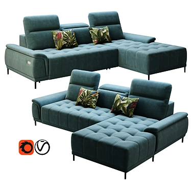 Minimalist Chic Wersal Calvaro Mini Sofa 3D model image 1 