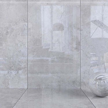 Alpes Wide Gray Wall Tiles 3D model image 1 