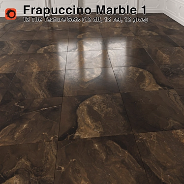Premium Frapuccino Marble Tiles 3D model image 1 