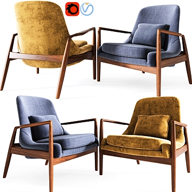 Modern Lucas Armchair: Sleek and Stylish Seating 3D model image 1 