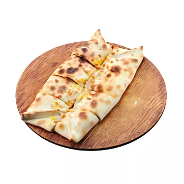 Delicious Folded Roast Beef Pizza 3D model image 1 