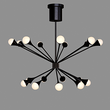 Mid-Century Lody Chandeliers: Retro Modern 3D model image 1 