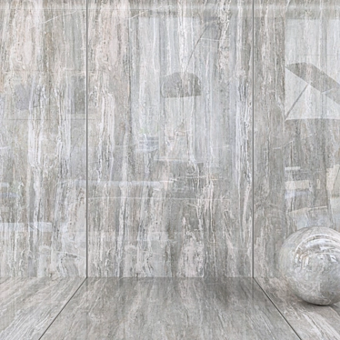 Sensi Wide Arabesque Silver: HD Multi-Texture Wall & Floor Tiles 3D model image 1 