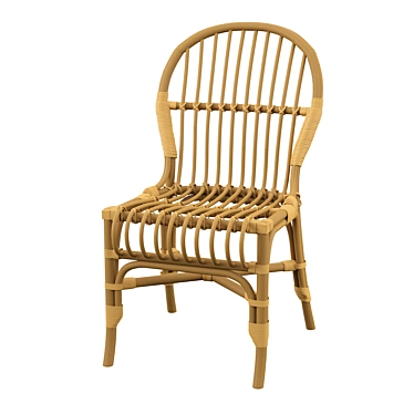 Elegant Destanee Side Chair 3D model image 1 