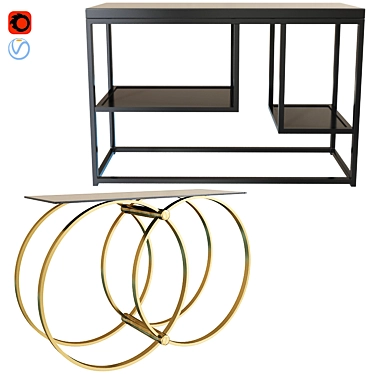 Contemporary Console Table | Versatile Design 3D model image 1 