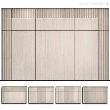 Wood Panel 2: Versatile, Large-Scale Wall Panel 3D model image 1 