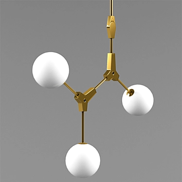 Elegance in Motion: Molecular Chandelier 3D model image 1 