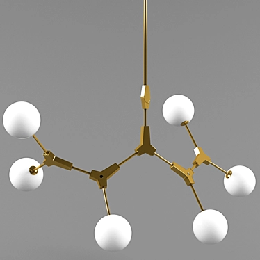 Modern Molecular Chandeliers | Unique Illumination 3D model image 1 