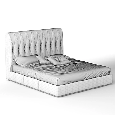 Title: Luxury Marlon Night Bed 3D model image 1 