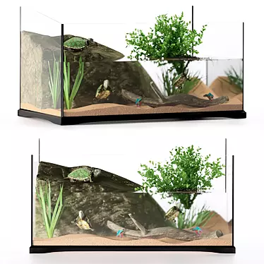 Reptile Haven: Turtle Terrarium 3D model image 1 
