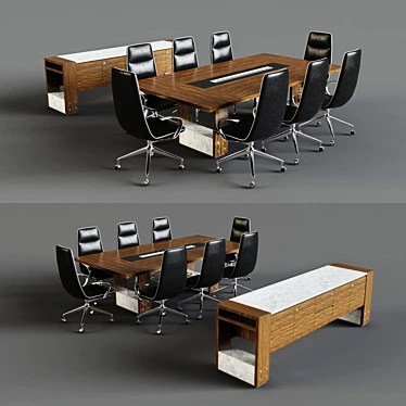 Luxurious Mobica LUXEMBOURG Office Set 3D model image 1 