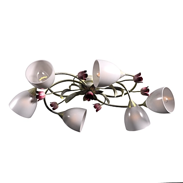 Provence-Inspired Ceiling Light: Vitaluce V1467 6PL 3D model image 1 