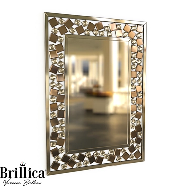 Italian Elegant Mirror - Brillica BL800/1130-R18 3D model image 1 