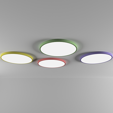 Elegant Halo Ceiling Lamp 3D model image 1 